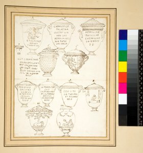 12 urnes sépulcrales en marbre avec couvercles - Pietro Santi Bartoli