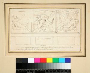 Un mur avec trois panneaux - Pietro Santi Bartoli