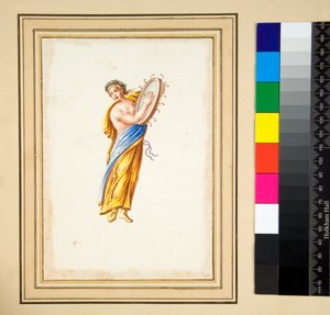Figure drapée battant un tambour - Pietro Santi Bartoli