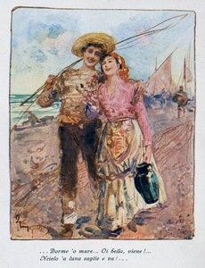 Retour de la pêche, illustration par Pietro Scoppetta - Pietro Scoppetta