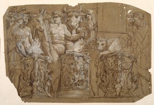 Sacrifice antique et le mariage de Persée et Andromède, d