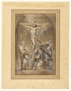 Le Christ en croix avec la Vierge Marie, Marie-Madeleine et saint Jean - Pietro da Cortona