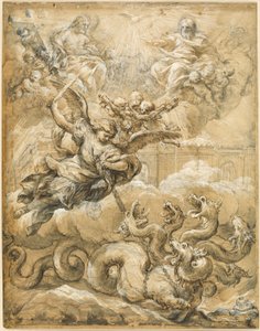 La Sainte Trinité avec Saint Michel vainqueur du dragon - Pietro da Cortona