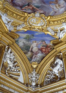 La Sala di Apollo (détail) des muses Calliope et Melpomène - Pietro da Cortona