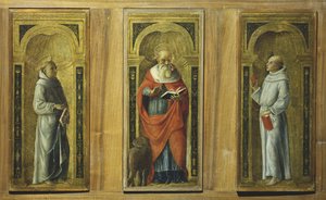 Trois Panneaux - Saint François, Saint Jérôme et Saint Antoine de Padoue, c.1480