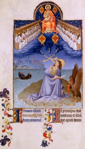 Saint Jean à Patmos. Miniature dans « Les très riches heures du duc de Berry »