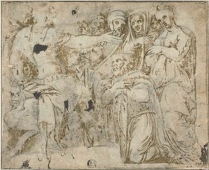 La famille de Darius devant Alexandre - Polidoro da Caravaggio