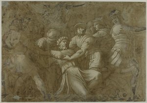 Soldats romains arrêtant Saint Pierre (?) - Polidoro da Caravaggio