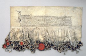 Privilège de Wladislaw Jagiello (c.1351-1434) roi de Pologne, accordé par le Conseil royal - Polish School