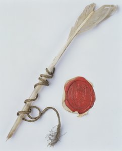 Plume et sceau de cire, 1802 - Polish School