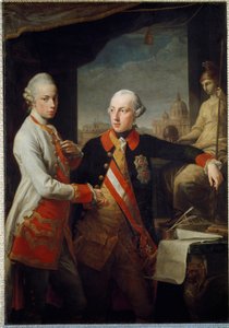 Portraits des frères Léopold II de Habsbourg-Lorraine, grand-duc de Toscane et Joseph II du Saint-Empire - Pompeo Girolamo Batoni