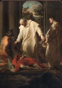 Le Bienheureux Bernardo Tolomei aidant les victimes de la peste - Pompeo Girolamo Batoni