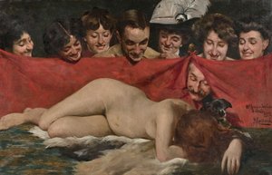 Le spectacle de la serrure Les voyeurs, 1912 - Pompeo Massani