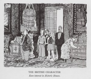 Le Caractère britannique, vif intérêt pour les maisons historiques (lithographie)