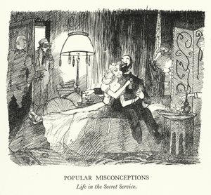 Idées fausses populaires, La vie dans le service secret (lithographie) - Pont (1908 40)