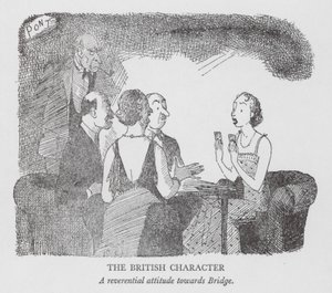 Le Caractère britannique, attitude révérencieuse envers le pont (lithographie)