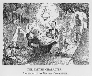 Le caractère britannique, adaptabilité aux conditions étrangères (lithographie)