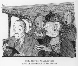 Le Caractère Britannique, Manque de confiance dans le conducteur (lithographie)