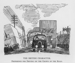 Le Caractère Britannique, Préférence pour Conduire au Milieu de la Route