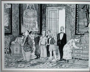 Le caractère britannique : vif intérêt pour les maisons historiques, illustration de Punch, publiée le 8 juillet 1936 - Pont