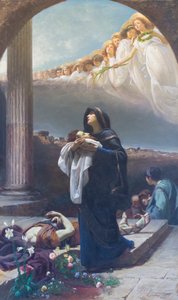 Sainte Grata recueille les restes de Saint Alexandre - Ponziano Loverini