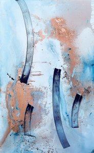 Abstrait « Fluid Blue Copper »