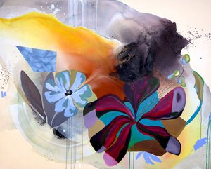 Fleur abstraite aux couleurs vives - Poonam Choudhary