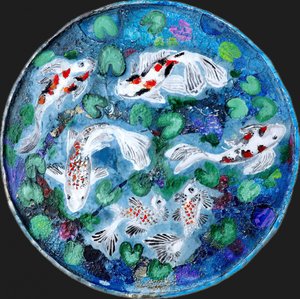 Un bassin à carpes koï haut en couleur - Poonam Choudhary