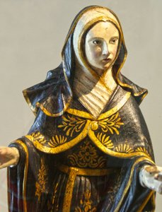 Statue sculptée de la Vierge Marie, Portugal vers 1462