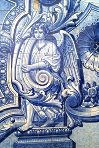 Panneau décoratif représentant un ange, Lamego, Portugal. 1738 - Portuguese School