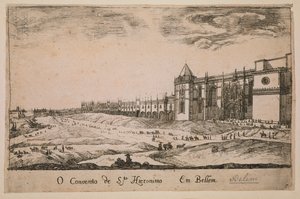 Monastère des Hiéronymites dans le quartier de Belém, Portugal 1662 - Portuguese School