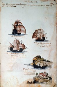 Page manuscrite "Mémoires des armadas du Portugal sous le roi Manuel I"