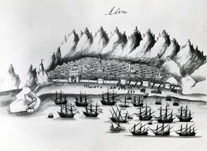 Assaut portugais sur Aden, illustration de Légendes de l