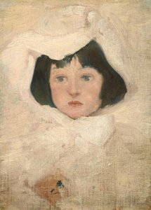 Petite fille en blanc - Possibly American or British 19th Century