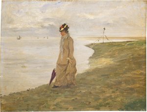 Femme au bord de la mer - Possibly French 19th Century