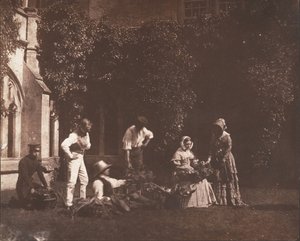 Les vendeurs de fruits, vers 1845 - Possibly by William Henry Fox Talbot.