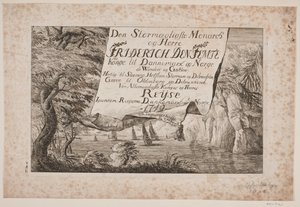Page de titre du voyage du roi Frédéric V à travers le Danemark et la Norvège en 1749 - Poul Isac Grønvold