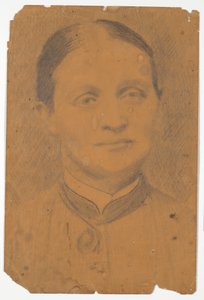 Tête de portrait. Madame la directrice de l