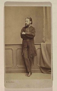 Portrait du compositeur Bedrich Smetana, vers 1866 - Prague . Photo studio H. Fiedler