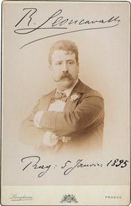 Ruggiero Leoncavallo 1858-1919, 1895 - Prague . Photo studio Jan F.