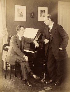 Alexander Zemlinsky et Arnold Schönberg à Prague - Prague . Photo studio Schlosser and