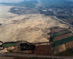 Vue aérienne du site précolombien (1983 - Photographie)
