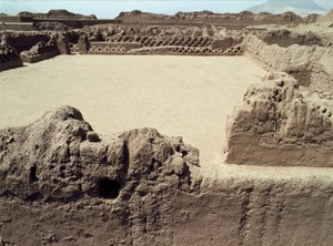 Culture Chimu : vue de la ville précolombienne de Chanchan, 850-1470 AD - Pre Columbian Pre Columbian
