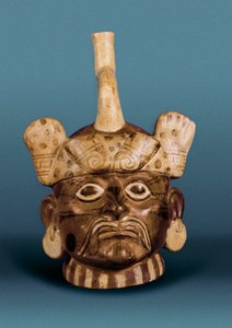Civilisation précolombienne : vase en céramique avec portrait, du Pérou - Pre Columbian Pre Columbian