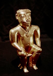 Art précolombien, civilisation Quimbaya (Colombie) : statuette d