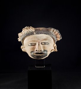 Head statuette / Mexico, Totanaque culture (terracotta) - Precolombian Precolombian