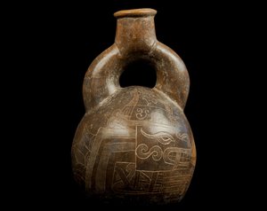 Vase à anse étrier / Culture Chavin (terre cuite)