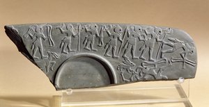 Fragment de la Palette des Chasseurs, possiblement de Tell el-Amarna