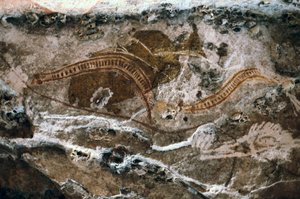Peinture rupestre aborigène, site des grottes d