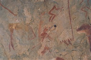 Figures humaines et animales (peinture rupestre) - Prehistoric Prehistoric